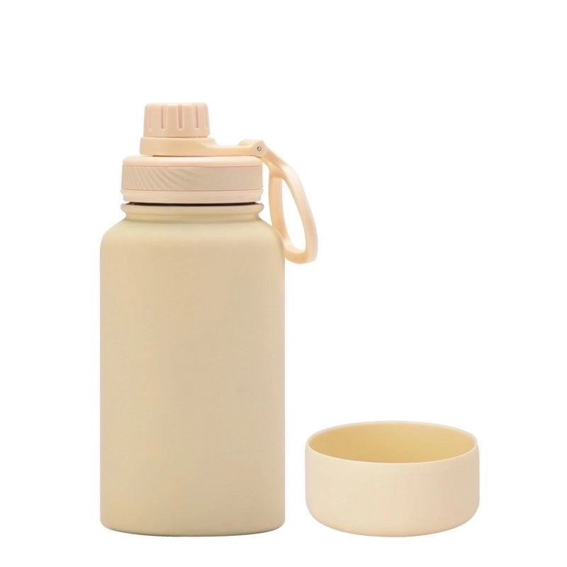 Casual Solid Color Stainless Steel Silica Gel Water Bottles 1 Piece