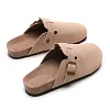 Women's Birken Outer Wear Leather Boston Slippers