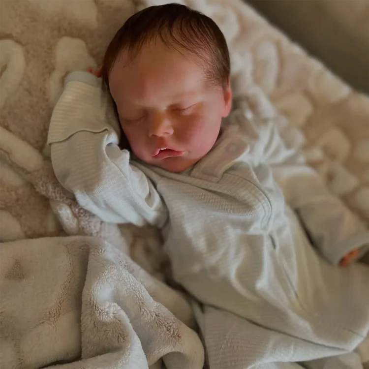 [New] 17" Look Real Lifelike Newborn Mouth Open Silicone Vinyl Sleeping Reborn Baby Doll Girl Leruois：Realistic Reborn Baby Dolls By Rsgdolls®
