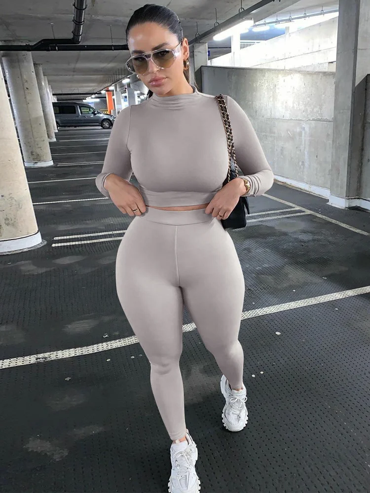 Churchf Churchf And Winter New Women's Casual Two-Piece Slim Long Sleeve Sports Suit