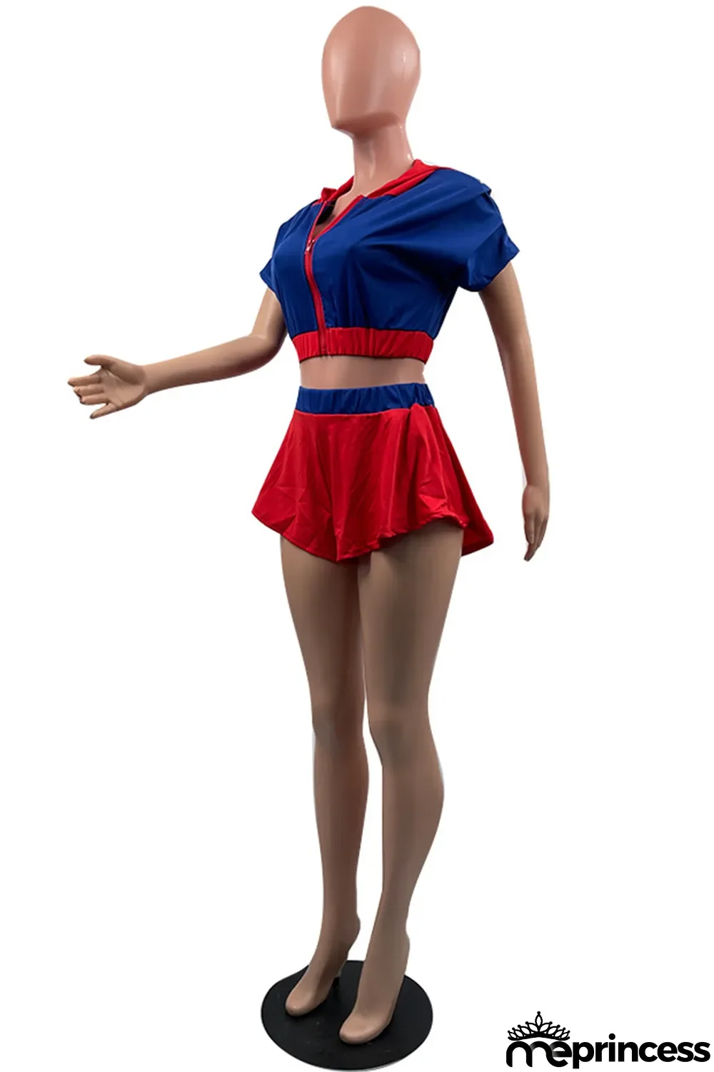 Blue Fashion Casual Solid Patchwork Draw String Hooded Collar Plus Size Two Pieces