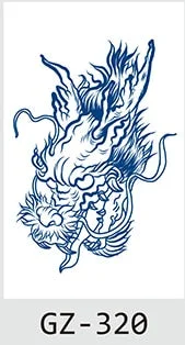 Temporary Tattoo Stickers Dragon Eagle Juice Timberwolves Ink Lasting Waterproof Natural Arm Body Chest Realistic Art Fake Tatoo