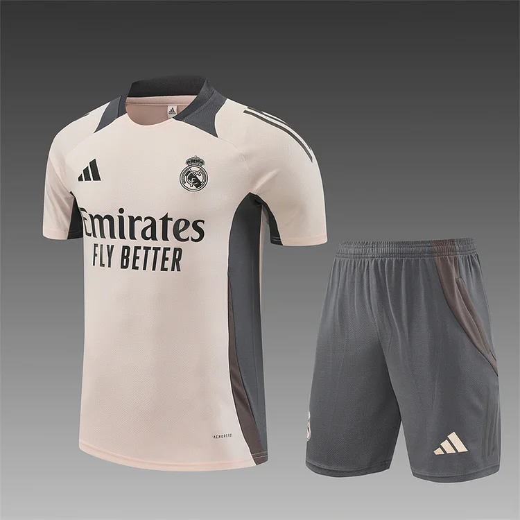 2024-25 Real Madrid apricot short-sleeved training jersey