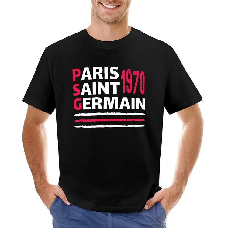Paris 1970 Letter Print Men's T-shirt