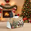 Snow Cabin DIY Pearl Diamond Painting PU Cover Tissue Holder Kit Pearl Art Painting Decoration for Home & Gifts