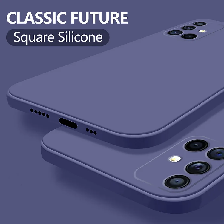 Luxury Original Square Liquid Silicone Phone Case For Samsung A Series