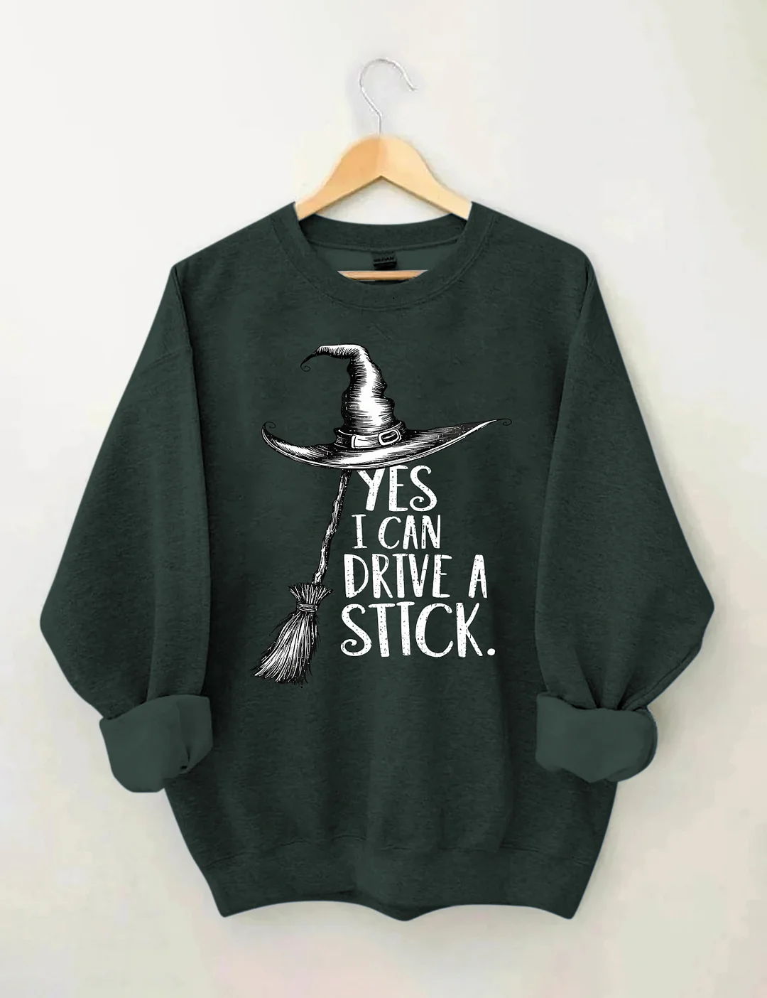 Yes I Can Drive A Stick Halloween Sweatshirt