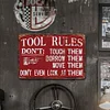 Tool Rules - Metal Tin Signs(8*12Inch/12*16Inch) - Garage