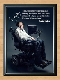 Stephen Hawking Steve Quote Signed Autographed Photo Poster painting Poster Print Memorabilia A2 Size 16.5x23.4
