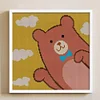 Cute Coffee Bear-14CT Stamped Cross Stitch Kit(25x25cm)