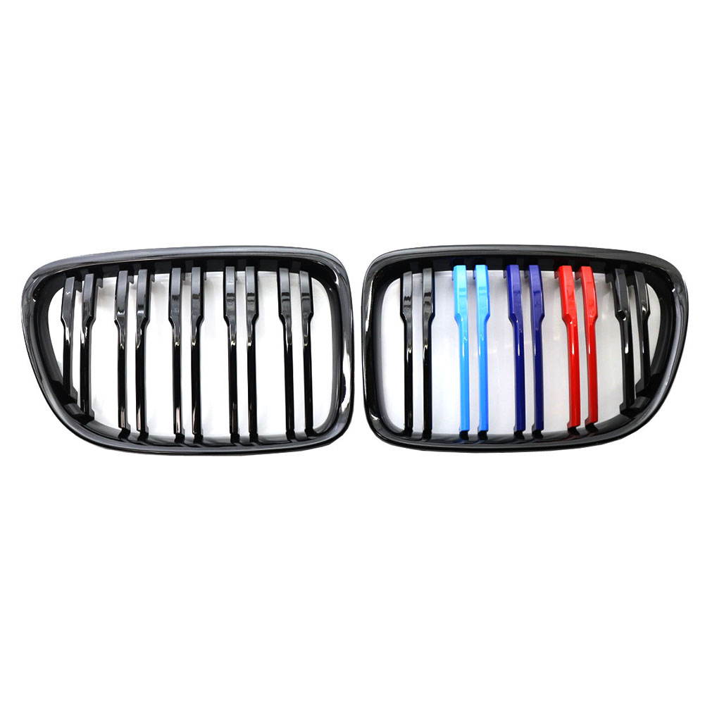 

Kidney Grille Double Slats Gloss Black for BMW E84 X1 2010-2015 M Color, 501 Original