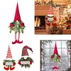 LED Christmas Santa Gnome Pendant with Lights Artificial Plant Elf Doll Ornament