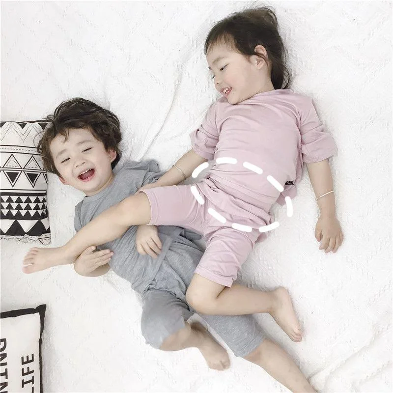 Spring Summer Baby Girls Clothes Pajamas Sets Boy Pyjamas Kids Homewear Modal Nightwear Children's Indoor Clothing Pijamas Suit