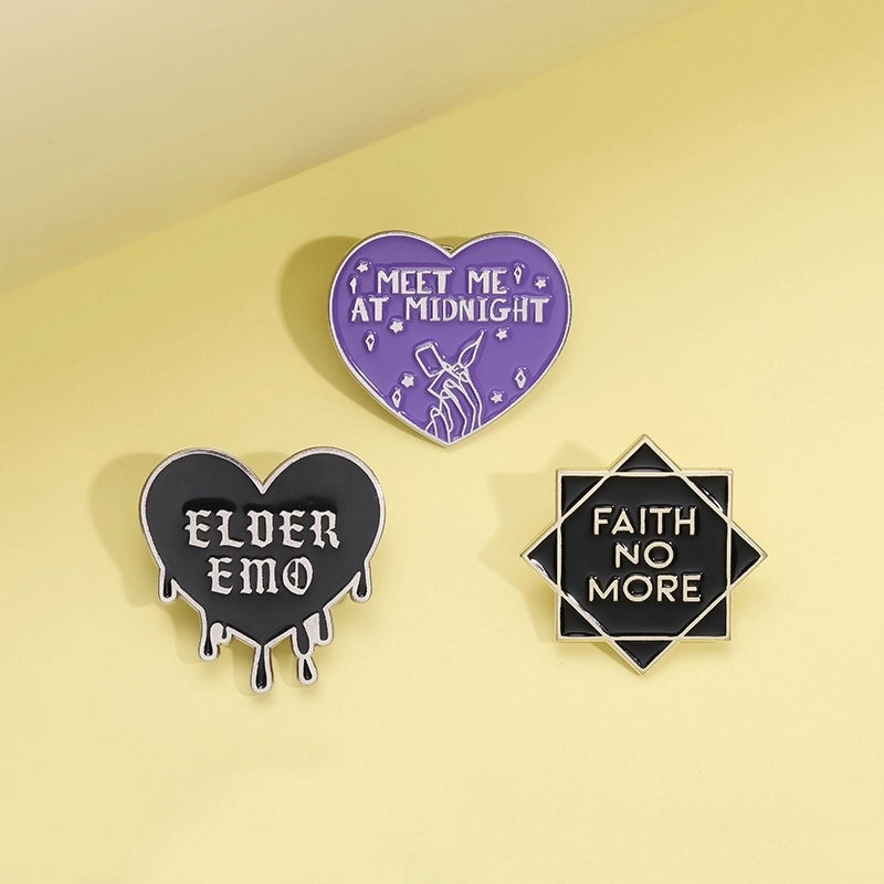 Cartoon Style Cowboy Style Artistic Pin Geometric Letter Heart Shape Alloy Stamping Stoving Varnish Plating Unisex Badge Brooches Collar Pin