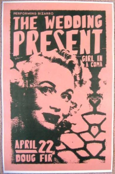 THE WEDDING PRESENT 2010 Gig POSTER Portland Oregon Concert