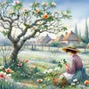 Under The Trees In The Countryside-Full Round Diamond Painting 40*40CM