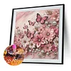 Pink Blossom Butterflies-Special Shaped Diamond Painting