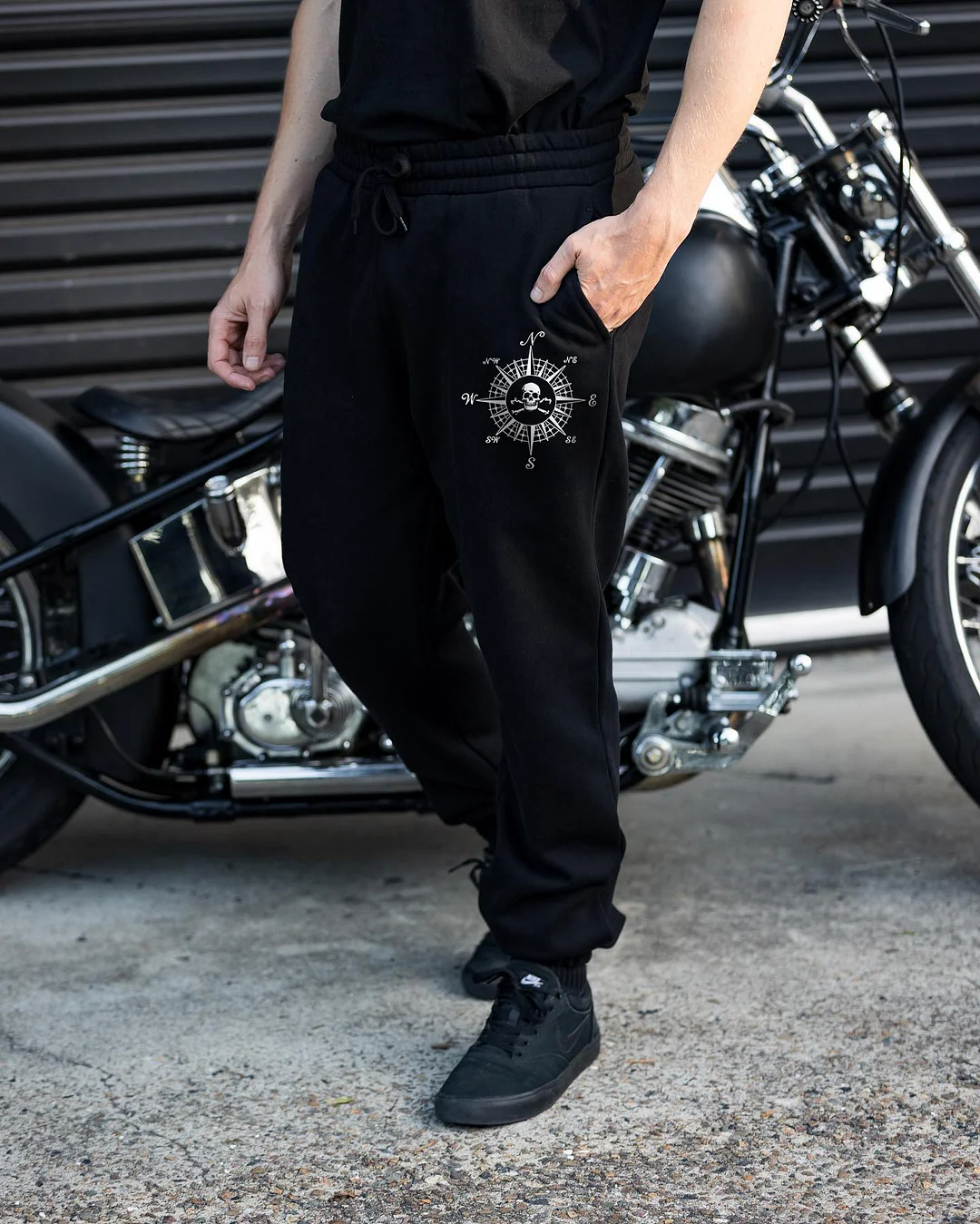 Skull With Beacon Print Men's Sweatpants
