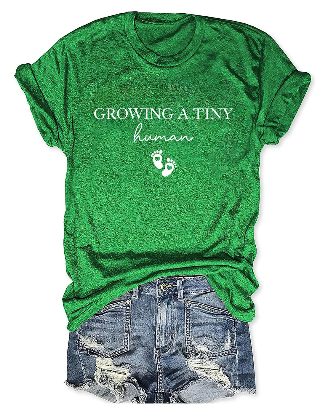 Growing a Tiny Human Pregnancy Announcement T-shirt