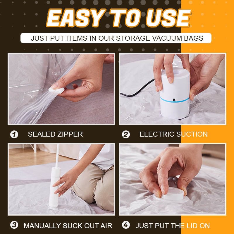 (New In)Durable Electric Vacuum Compression Bag 75 More Storage!