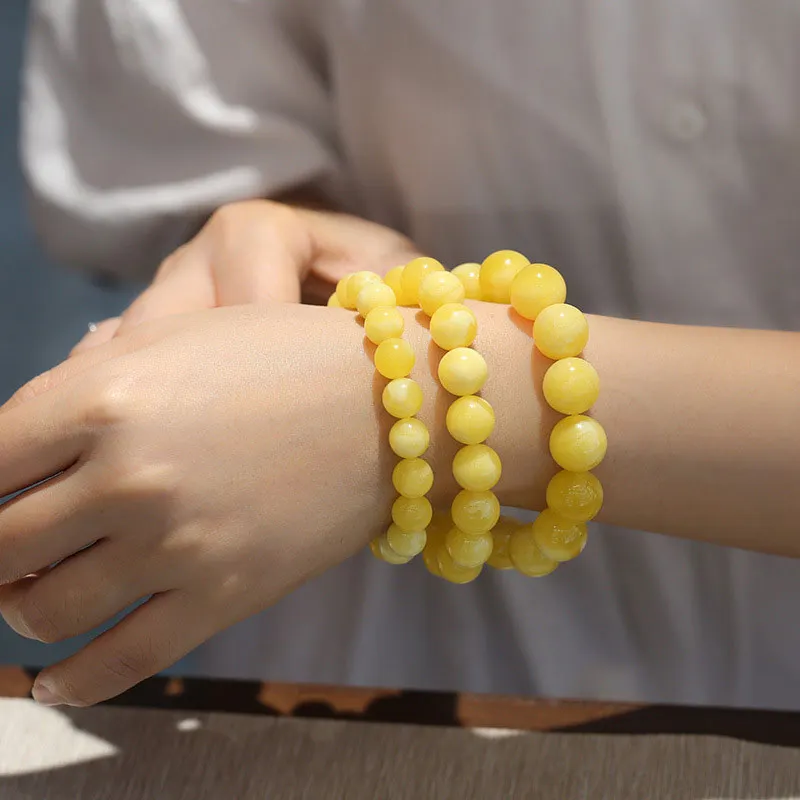 Amber Bead Emotional Balance Adjustable Bracelet