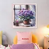 Violets By Window-11CT Stamped Cross Stitch 40*40cm/15.75*15.75in tapestrymarket