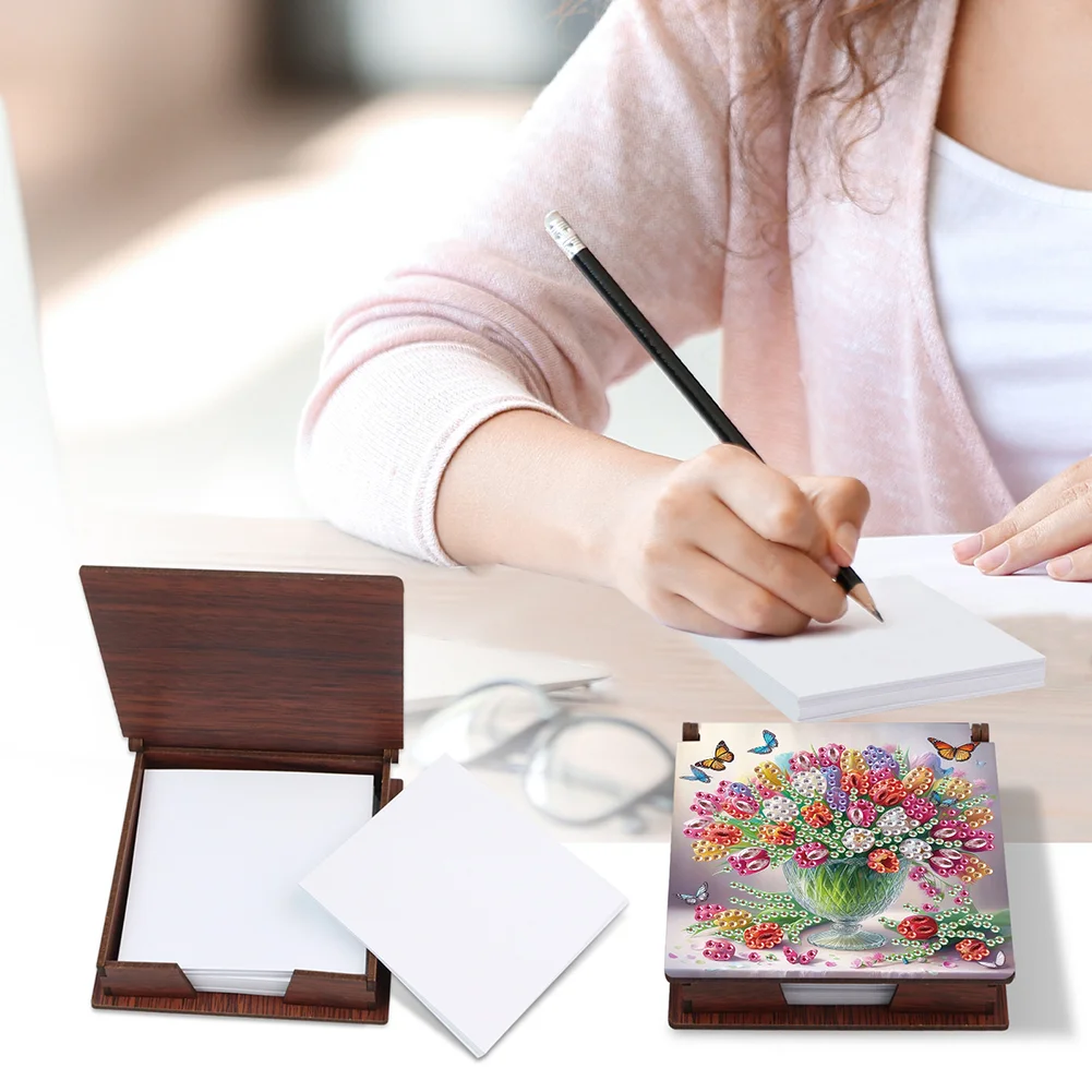 DIY Flower Diamond Painting Note Box Paper 160 Sheets of Paper for DIY Art Craft