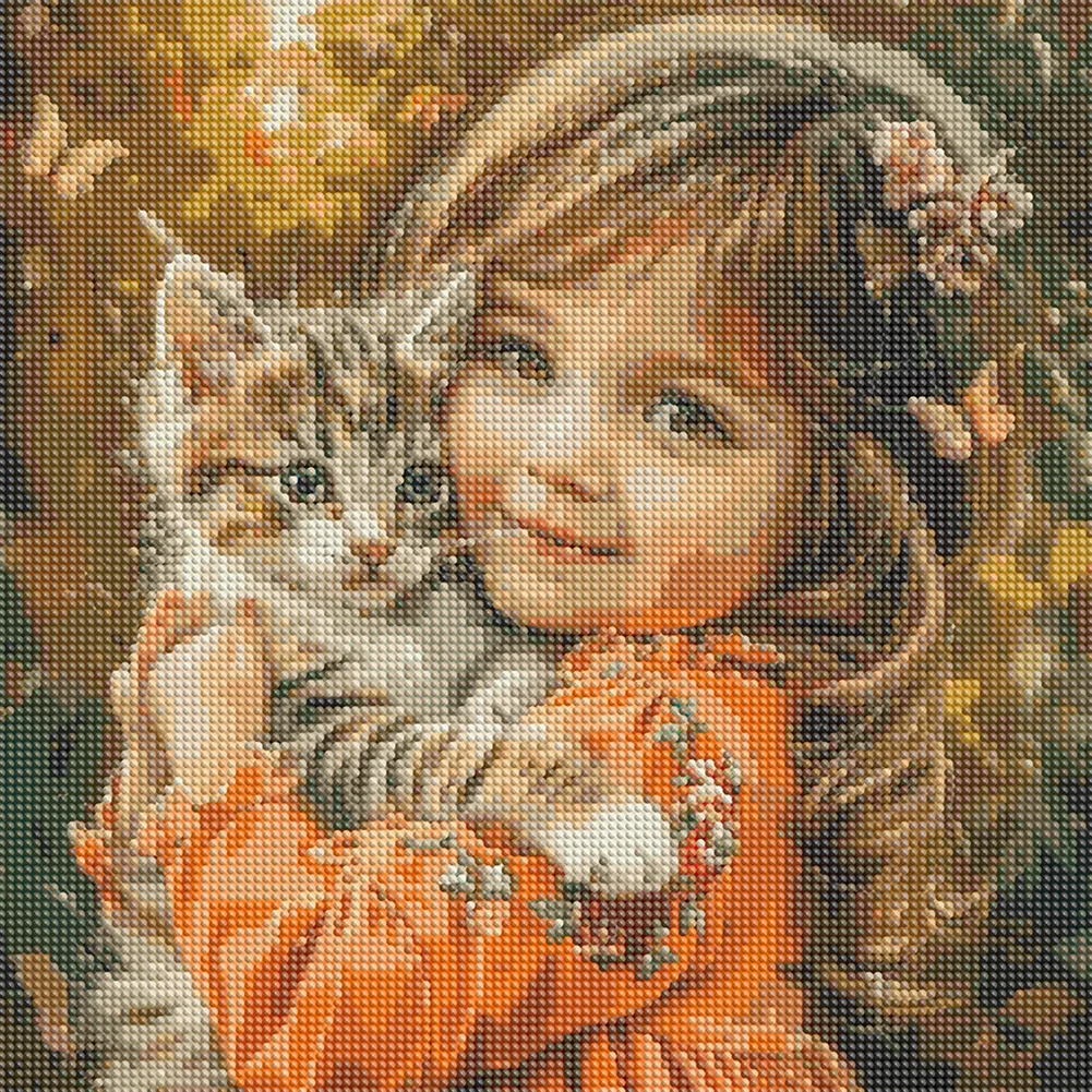 Diamond Painting - Full Round Drill - Girl(Canvas|40*40cm)