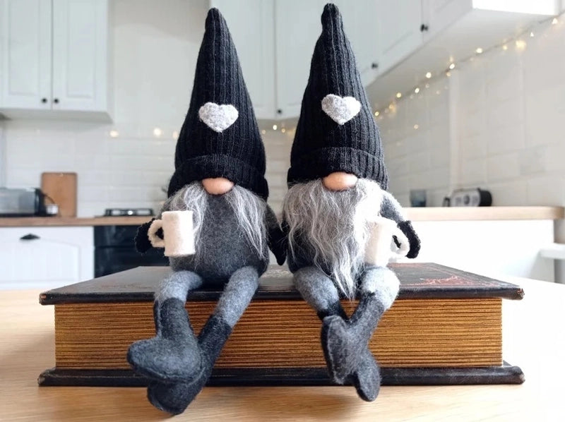 Cross-Border Independent Station Knitted Faceless Doll Leg Hanging Hand Grinding Coffee Christmas Holiday Decorations Home Daily Decoration