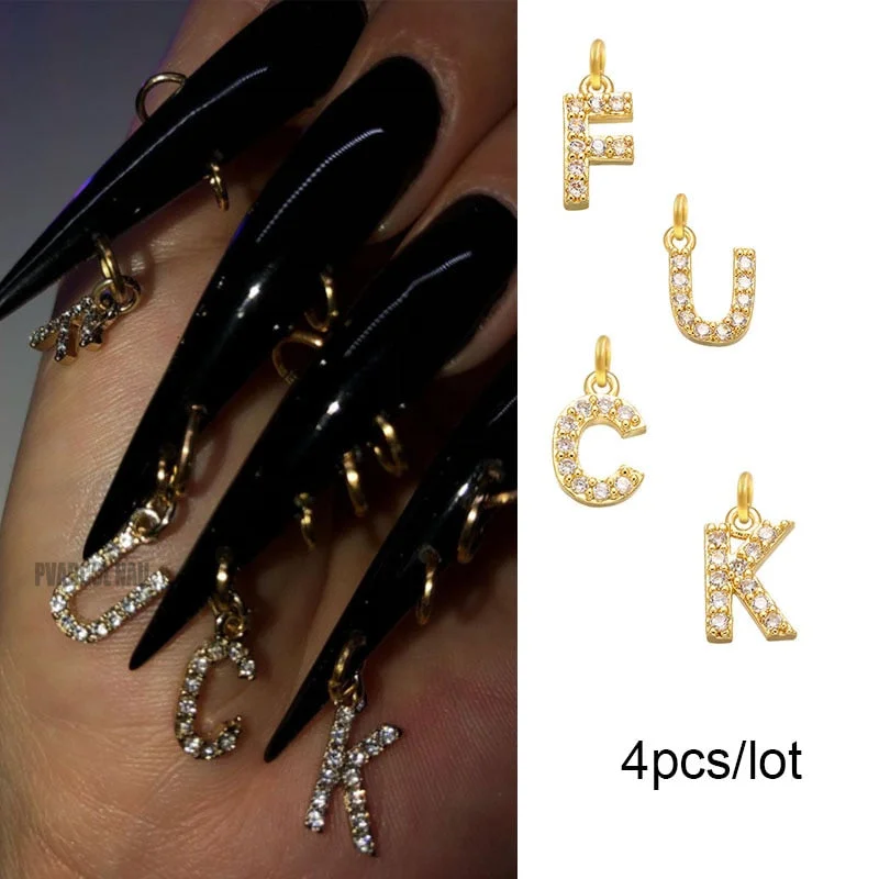 Mixed Cherry Dangle Nail Piercing Crystal Rhinestones Charms Glitter Diamond Gems 3D Pendant Jewelry Tips Nail Art Decoration-Nail Inspo