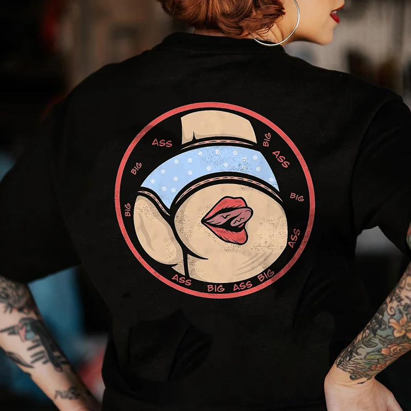 Sexy Butt Print Women's T-Shirt -  