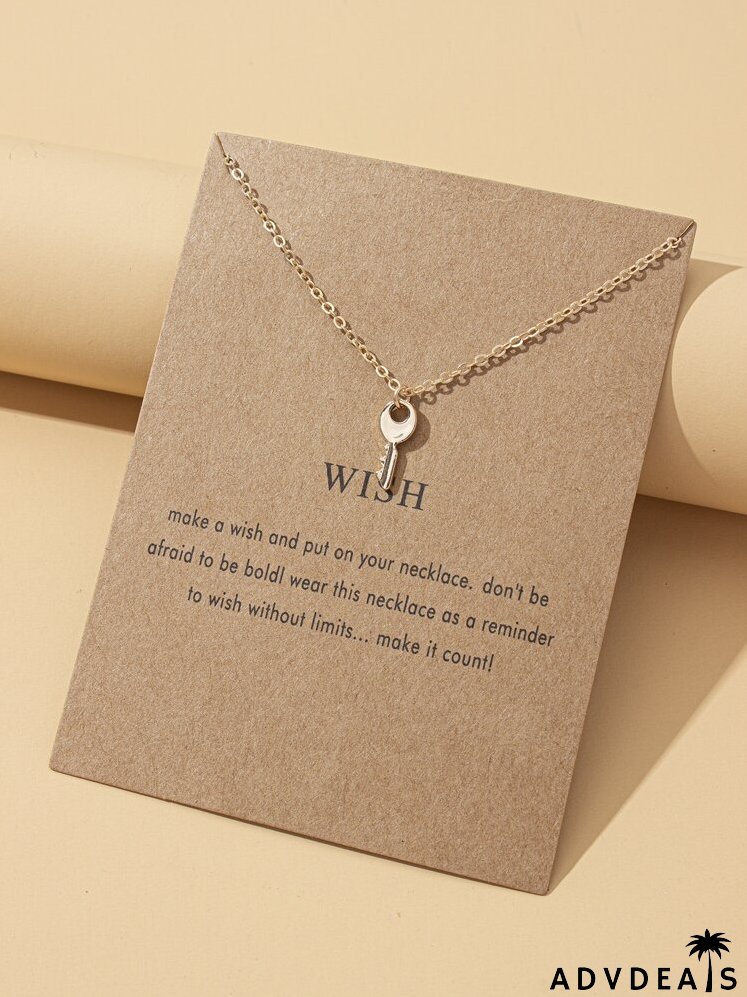 Key Charm Necklace