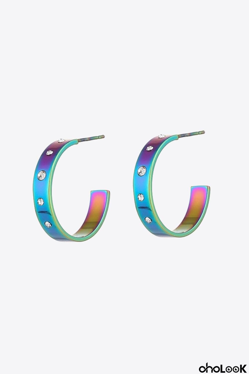 Multicolored C-Hoop Earrings