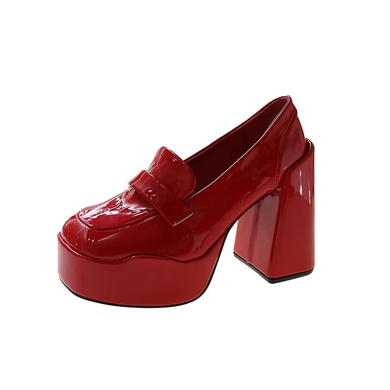 Tanguoant Tanguoant Spring And Autumn New Thick Heel Waterproof Platform High Heels Single Shoes Women's Sense Commuter Mary Jane Shoes Women's High Heels