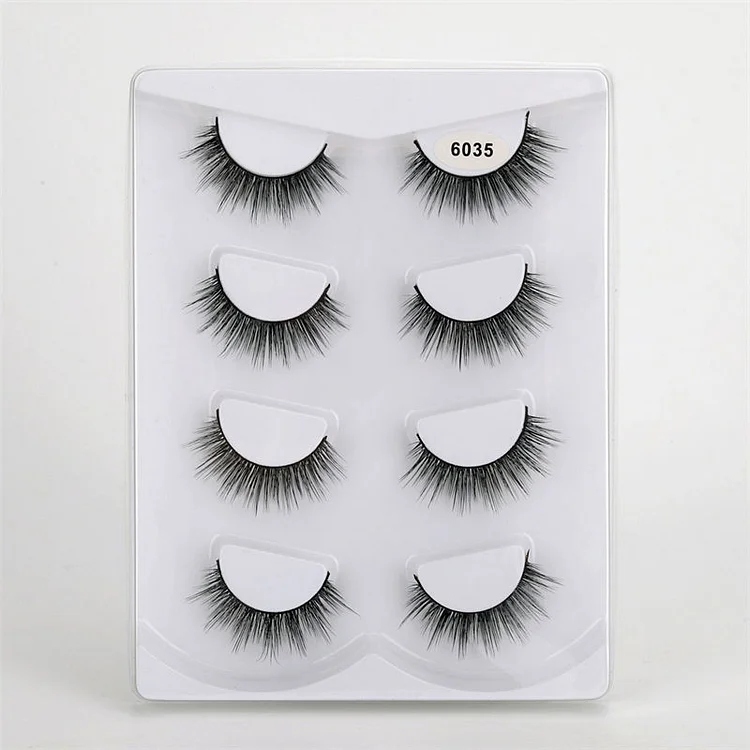 3D D Curl Segmented Self-Adhesive False Eyelashes | Short Small Strip | 10 Pairs/Box