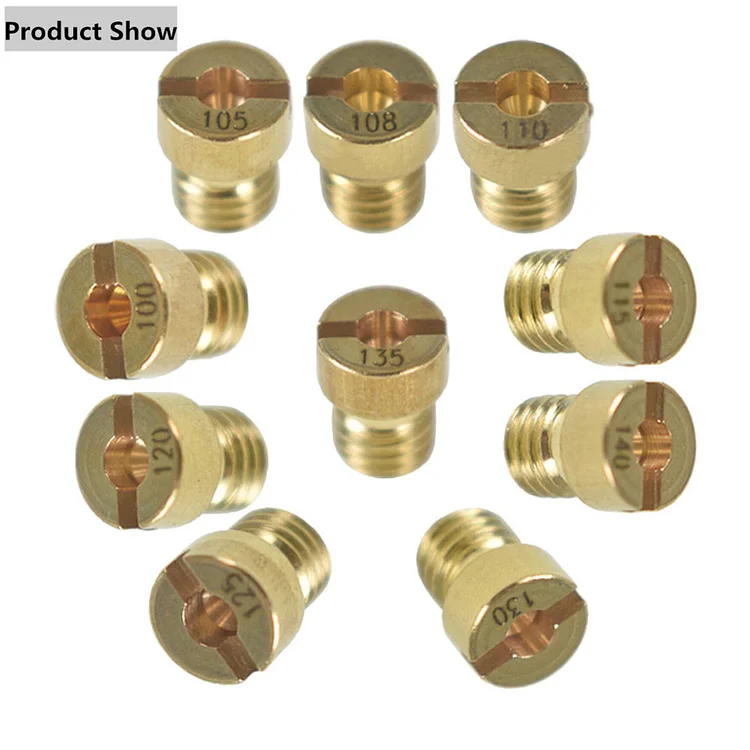 Silscvtt 10pcs Carburetor Main Jet Kits Replacement for 100 105 108 110 115 120 125 130 135 140 OKO CVK Round Style Main Jet Kit