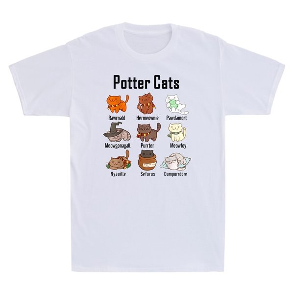 Potter Cats Cute Pawter Kitten Gifts For Cat Lover Funny Men's T-Shirt - Shop Trendy Women's Clothing | LoverChic