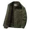 Men's Loose Fit Blend Corduroy Jacket Warm Sherpa Lined Button Up Winter Trucker Coat by Inlyline