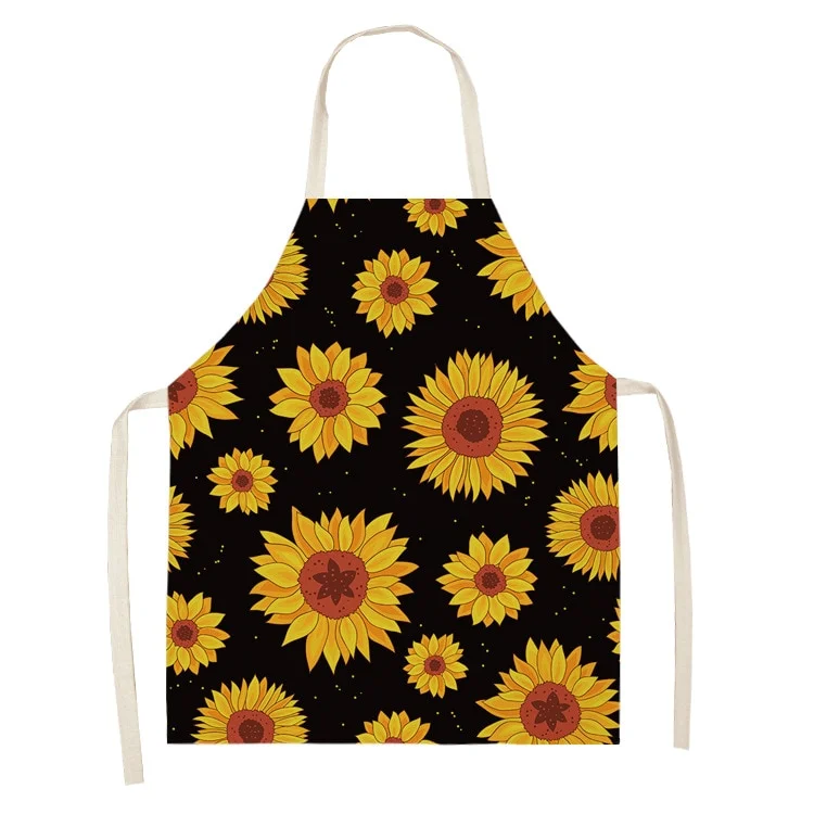 Linen Kitchen Apron - Sunflower letclo pha