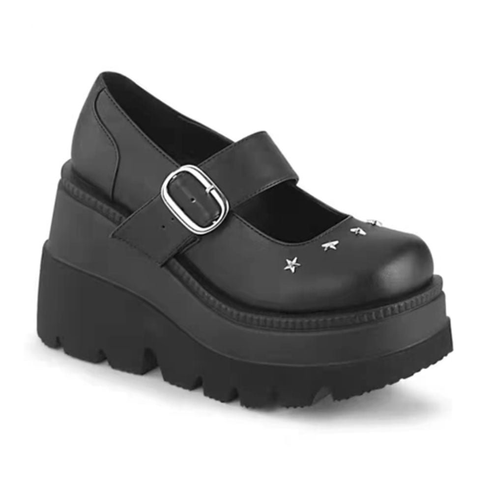 Brand New Female Platform Lolita Mary Janes Pumps Fashion Buckle Wedges High Heels Women's Pumps Casual Party Goth Shoes Woman