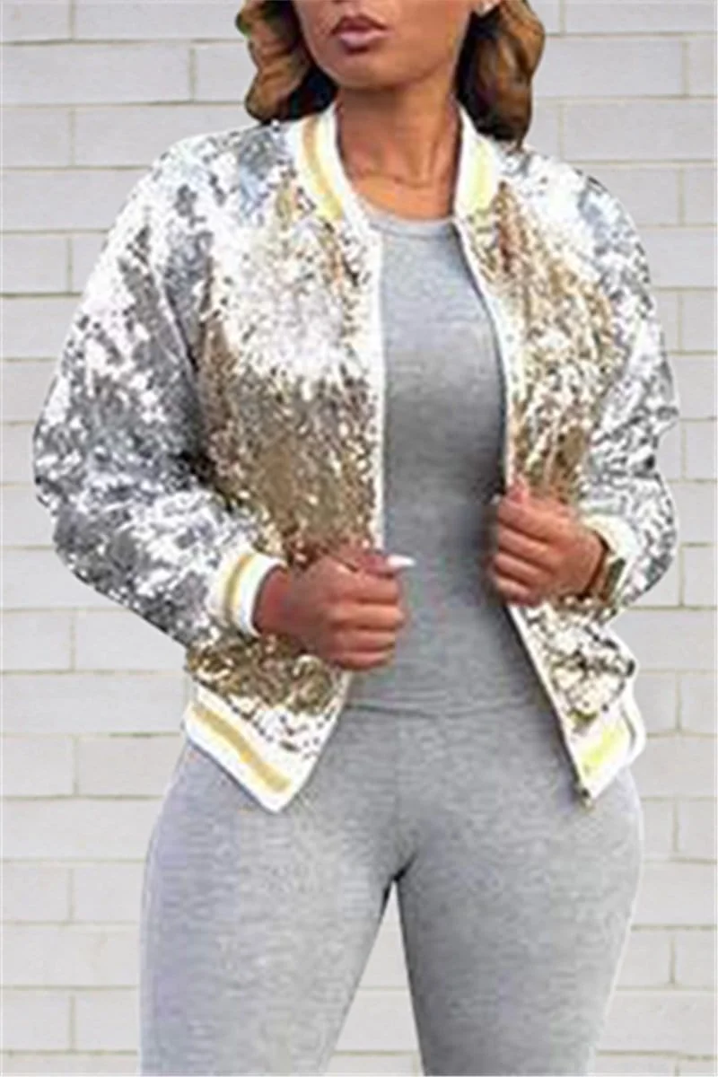 Fashion Sexy Gradient Sequin Jacket