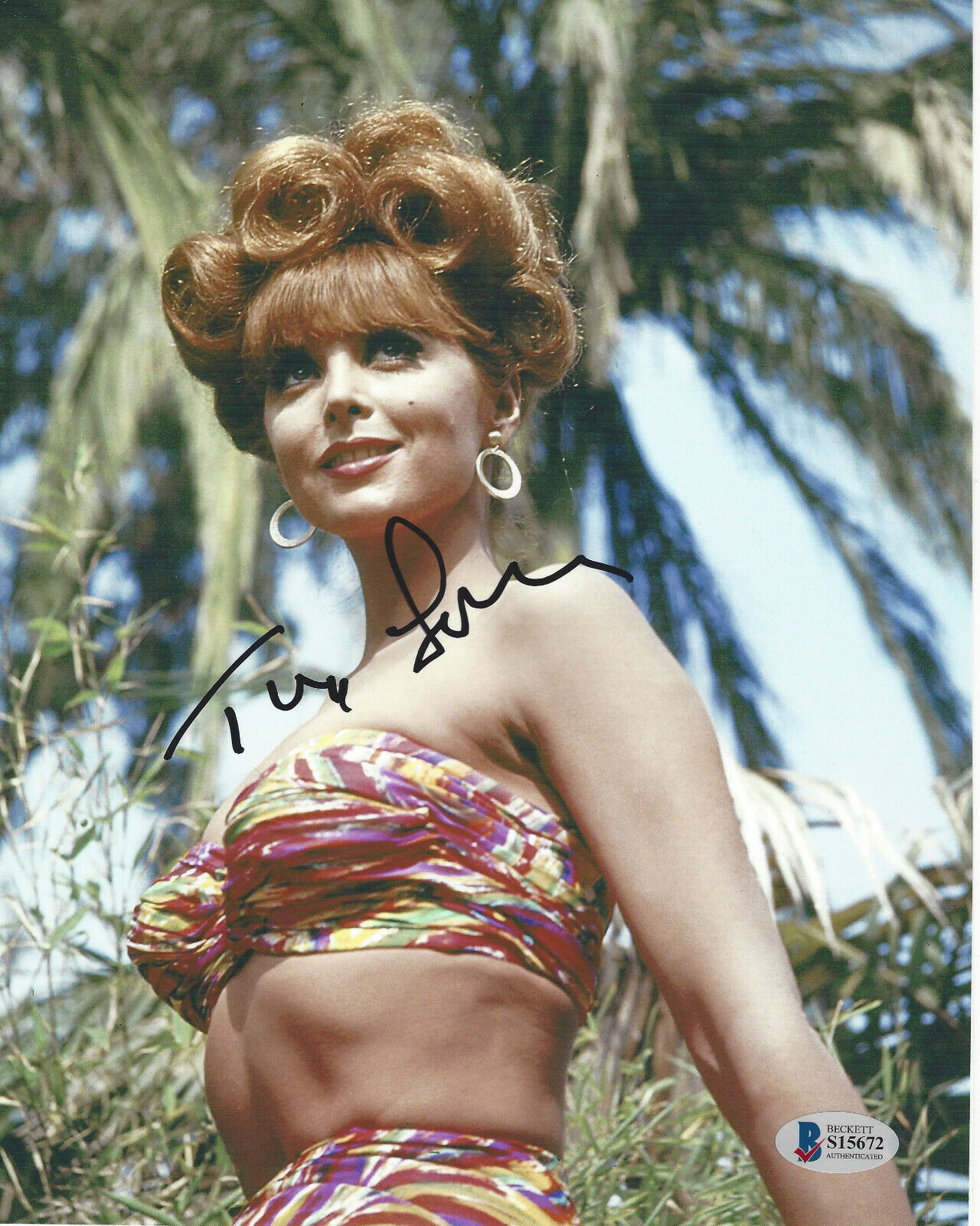 TINA LOUISE SIGNED 'GILLIGAN'S ISLAND' 8X10 Photo Poster painting 2 SEXY ACTRESS BECKETT COA BAS