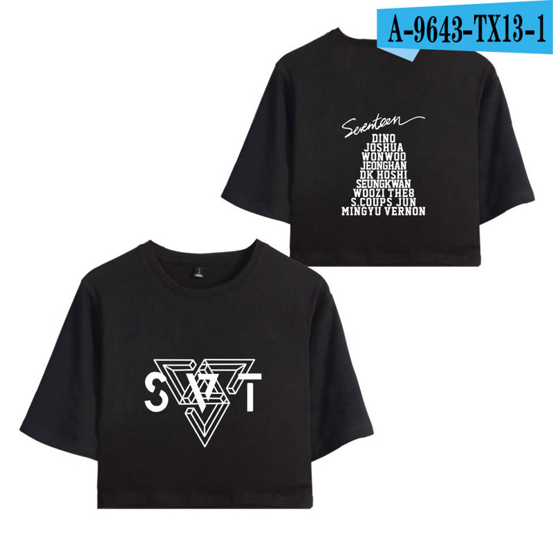 SEVENTEEN Member Name Cropped T-shirt officialsvtshop