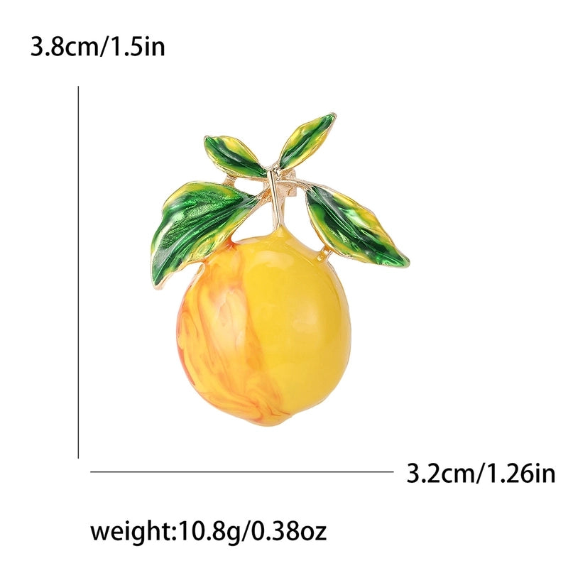Sweet Pin Lemon Alloy Enamel Women’s Brooches