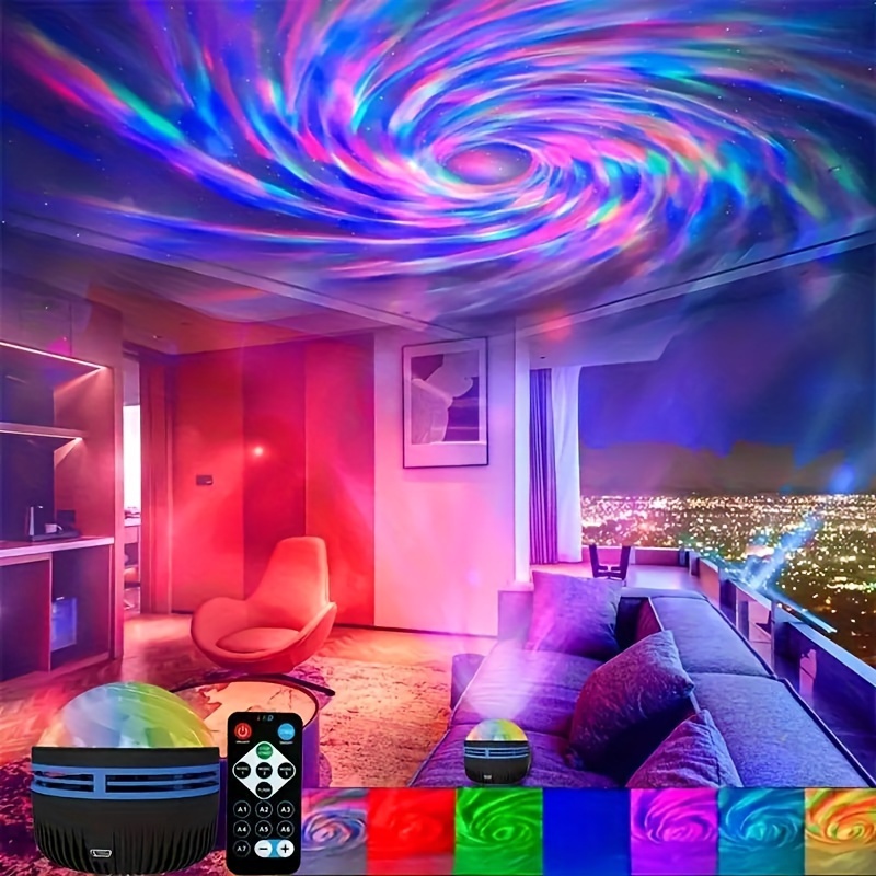 Tegooe Remote Control Galaxy Star Projector Night Light - USB Rechargeable LED Lamp for Room Decor