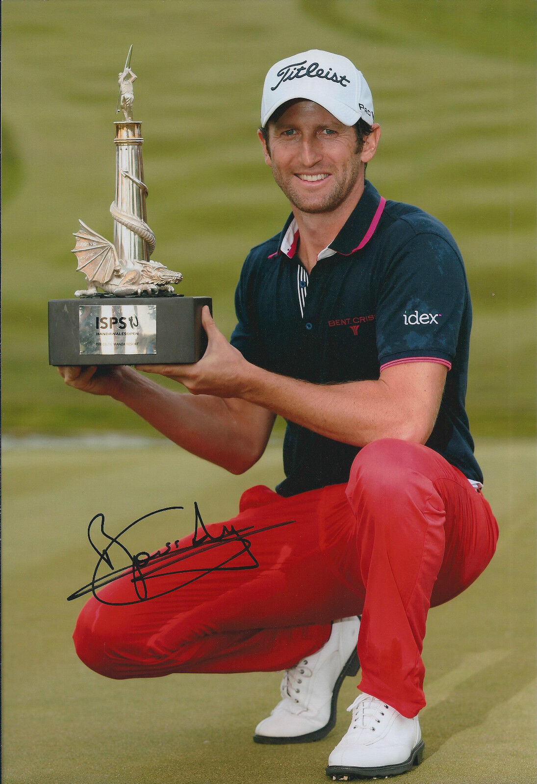 Gregory BOURDY SIGNED AUTOGRAPH 12x8 Photo Poster painting AFTAL COA Wales Open Tour Golf Winner