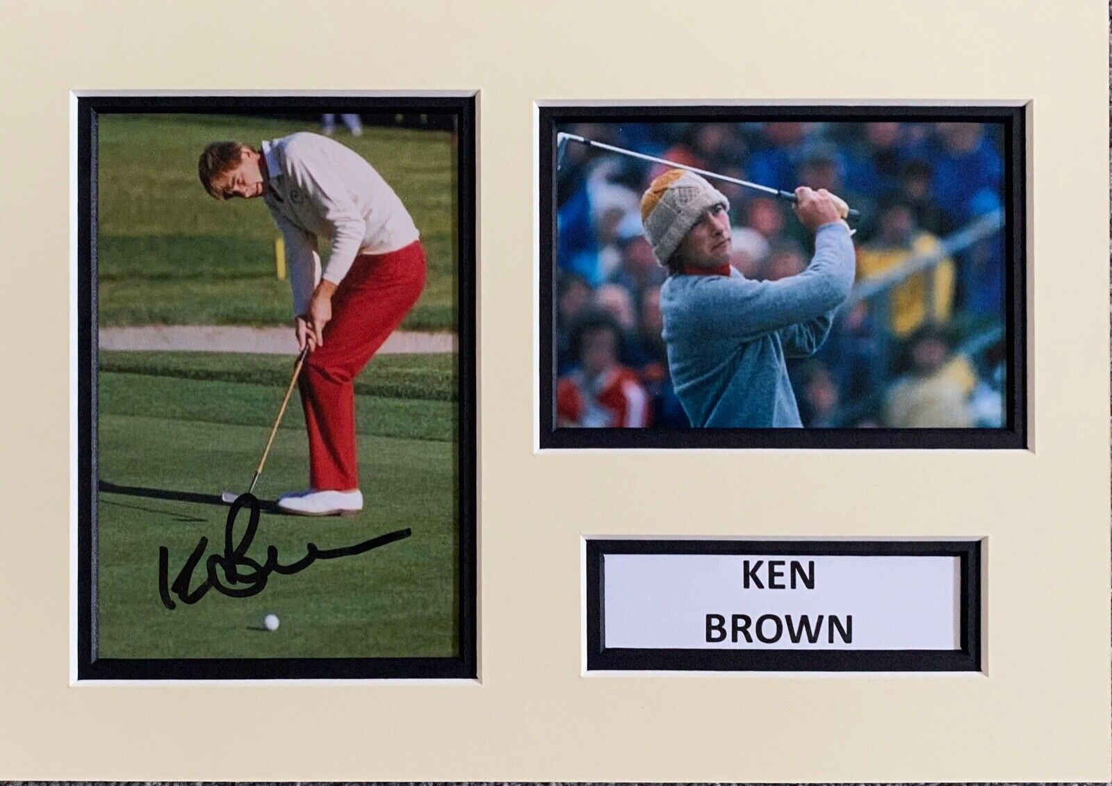 KEN BROWN HAND SIGNED A4 Photo Poster painting MOUNT DISPLAY GOLF AUTOGRAPH 3