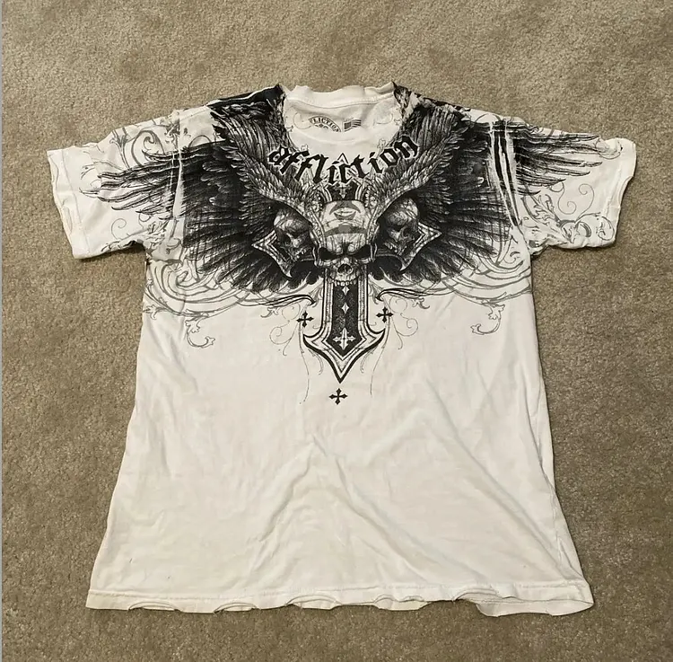Retro Graphic Print Oversized T-shirt