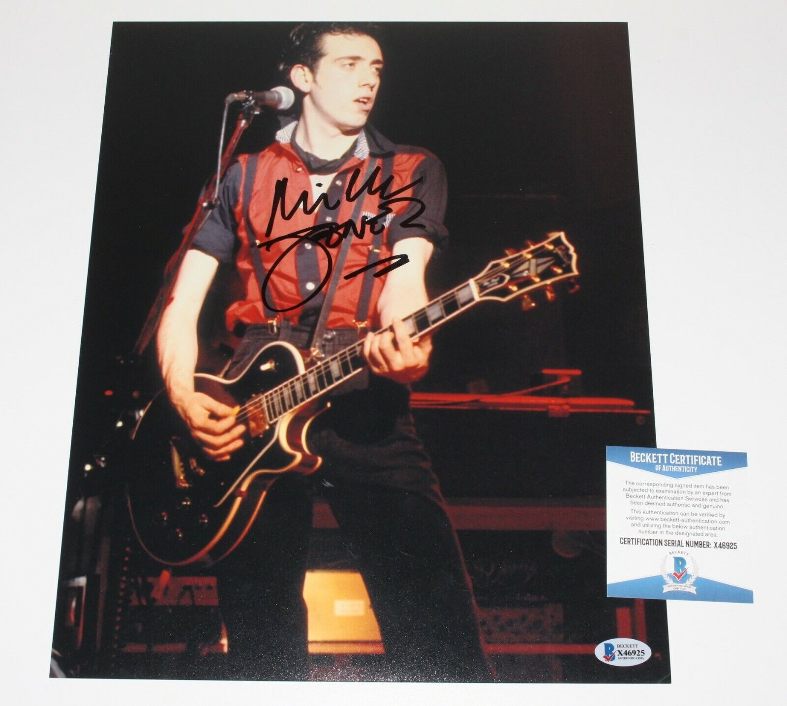 MICK JONES THE CLASH BAND SIGNED 11x14 Photo Poster painting 2 BECKETT COA GUITARIST BIG AUDIO