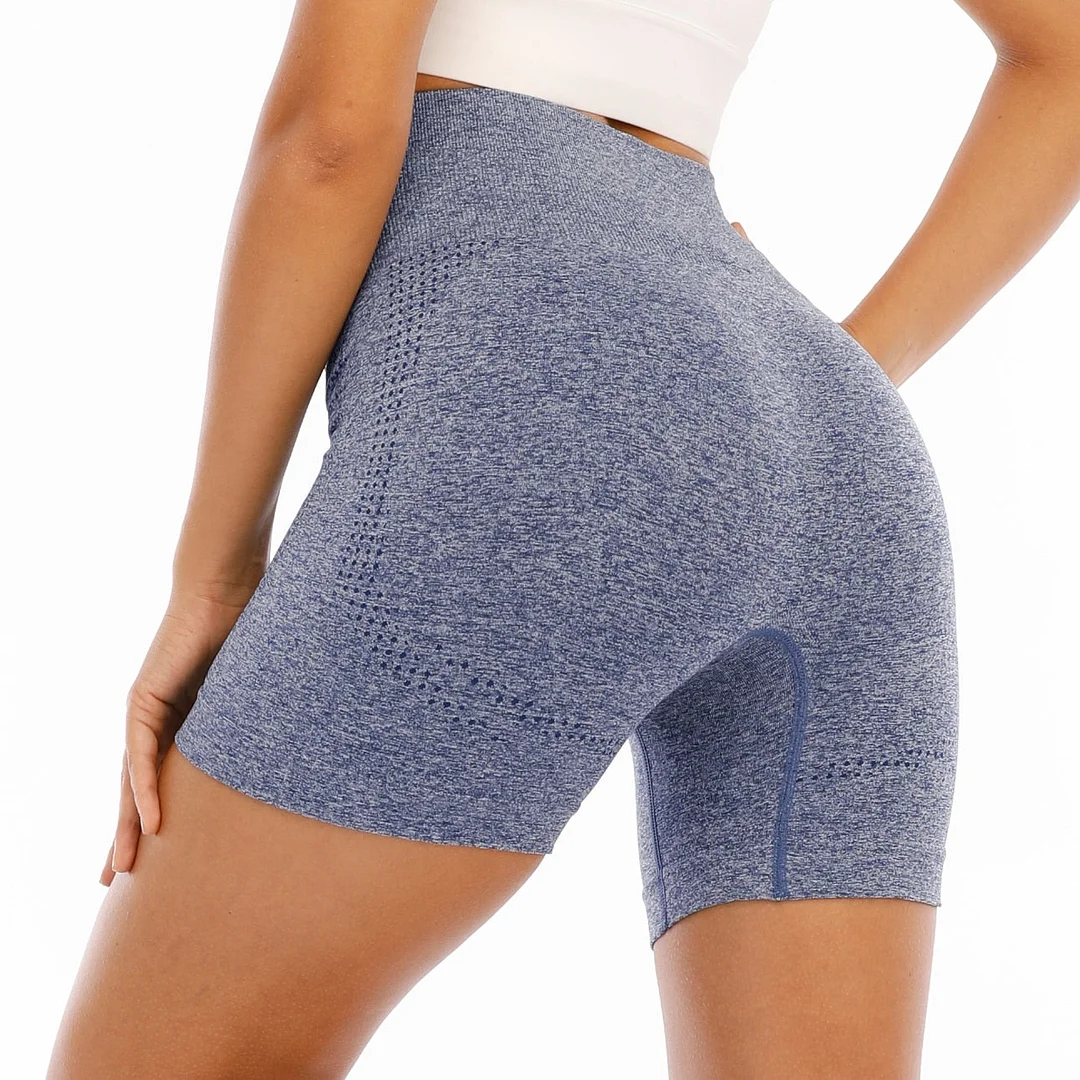 NORMOV Seamless High Waist Gym Shorts for Women Breathable